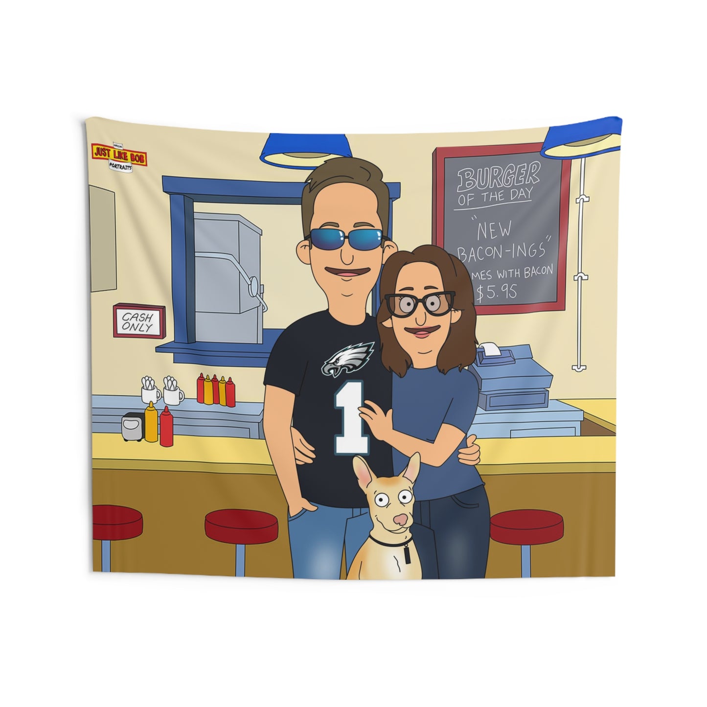 Personalized Indoor Wall Tapestries - Just Like Bob Bob's Burgers